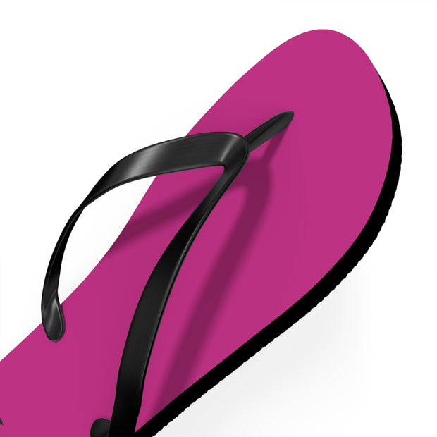 Metal Pink Flip Flops