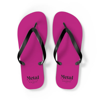 Metal Pink Flip Flops