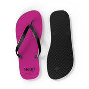 Metal Pink Flip Flops