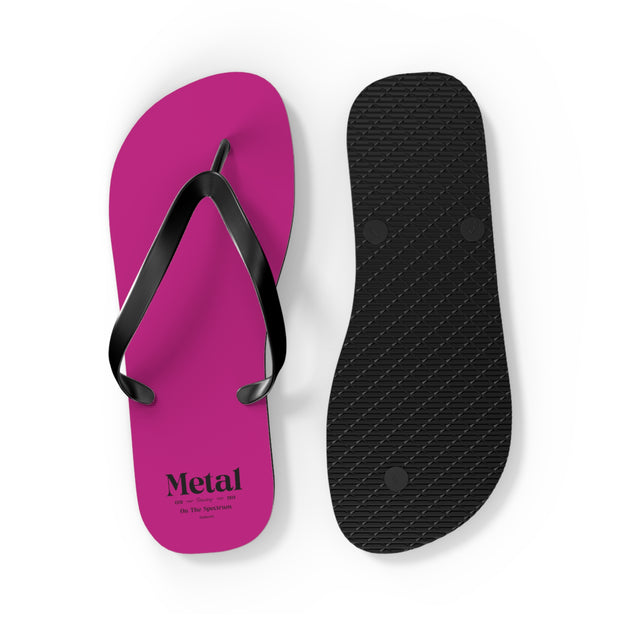 Metal Pink Flip Flops